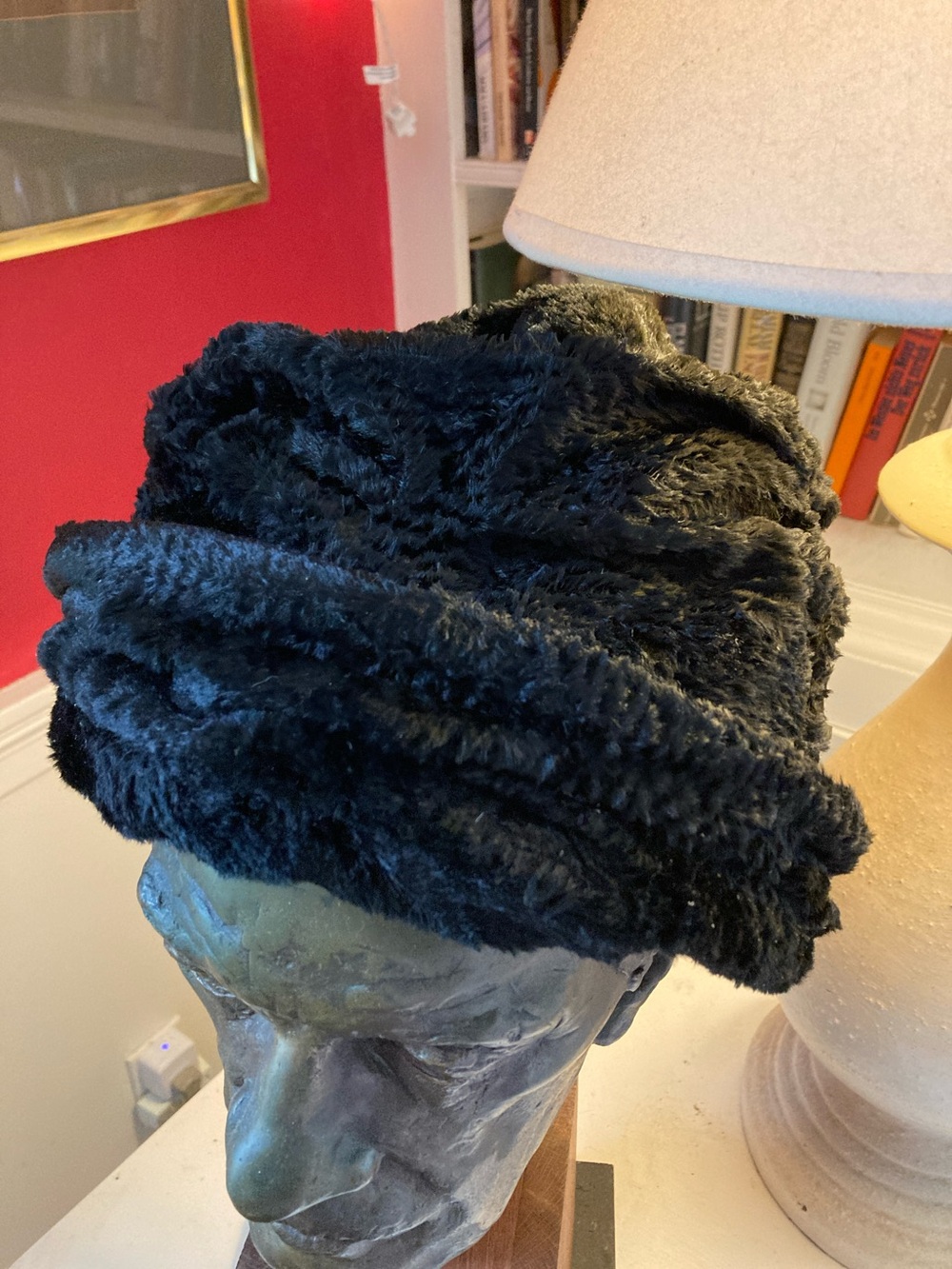 Black Faux Astrakhan Winter Hat - Women's Accessory